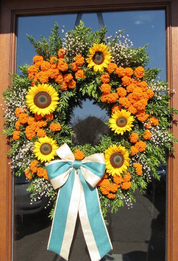 golden sunflower porch celebration