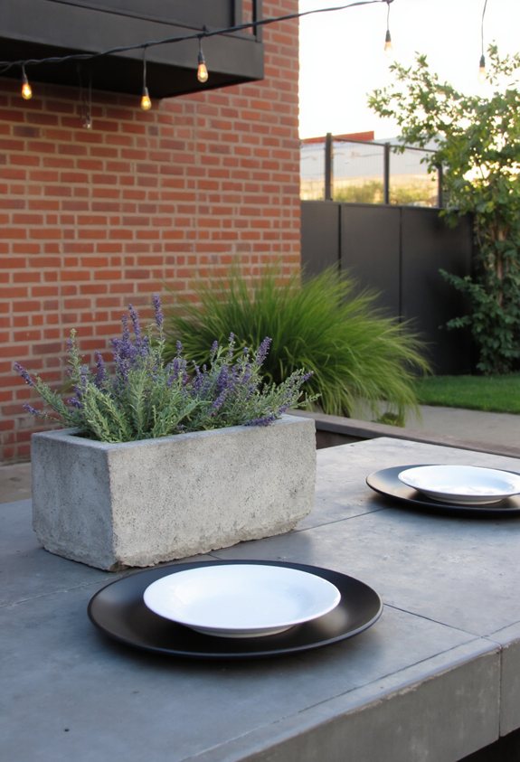 industrial concrete metal lighting