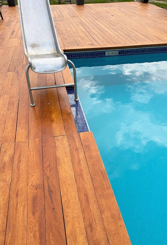 integrated deck slide ladder
