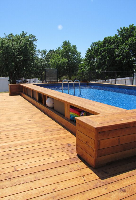 integrated deck storage cubes