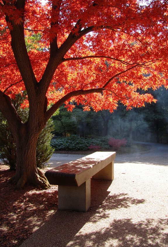 japanese maple seating backdrop