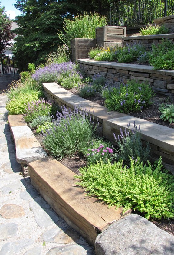 layered garden terraced edge