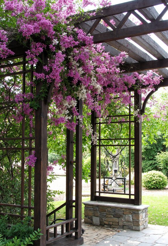 living trellis crowned pergola
