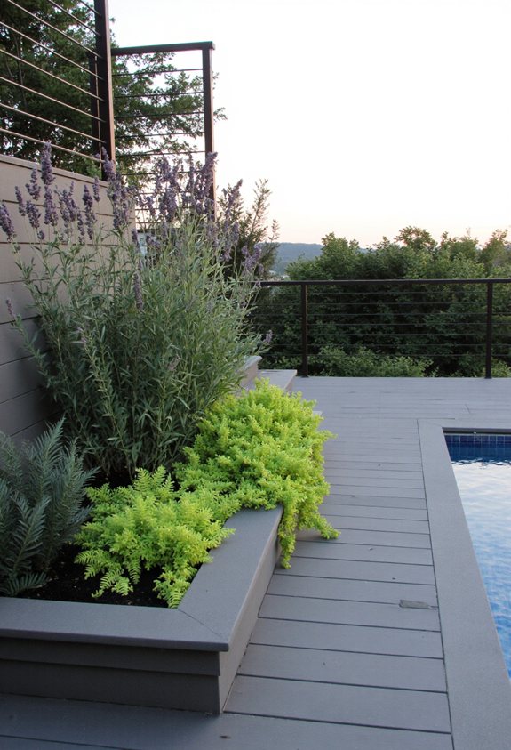 living wall pool deck
