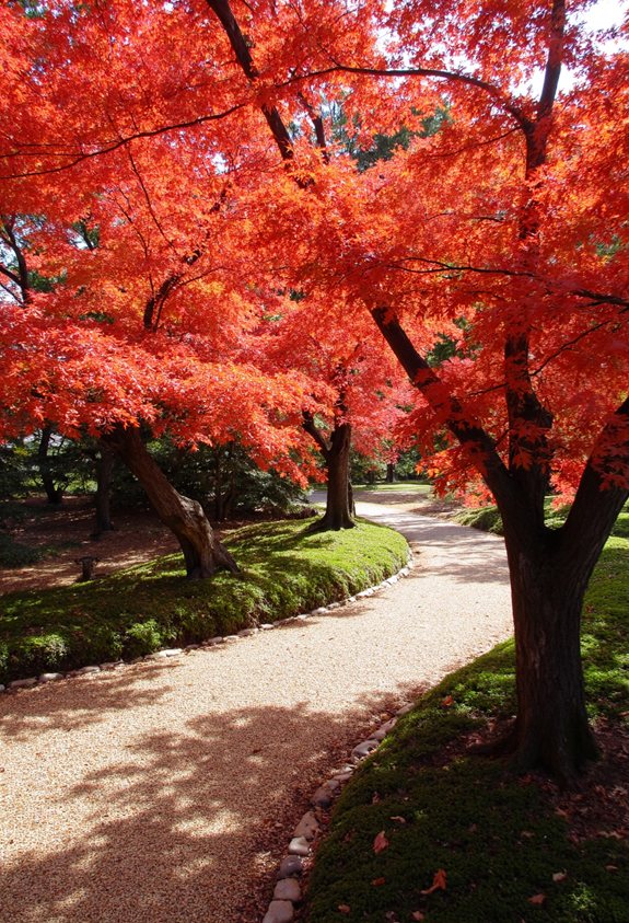 low lying japanese maple borders