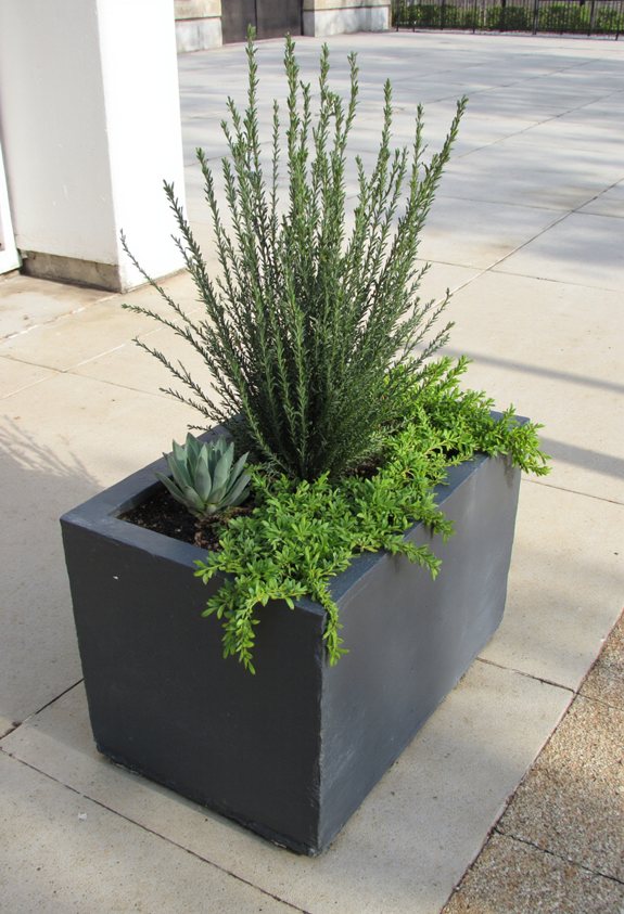 low profile slate planters