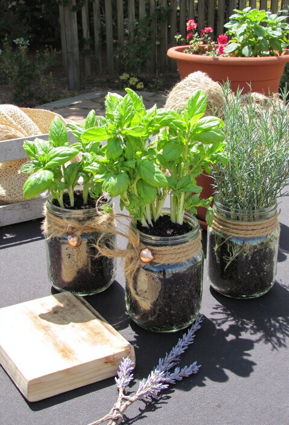 mason jar herb planters