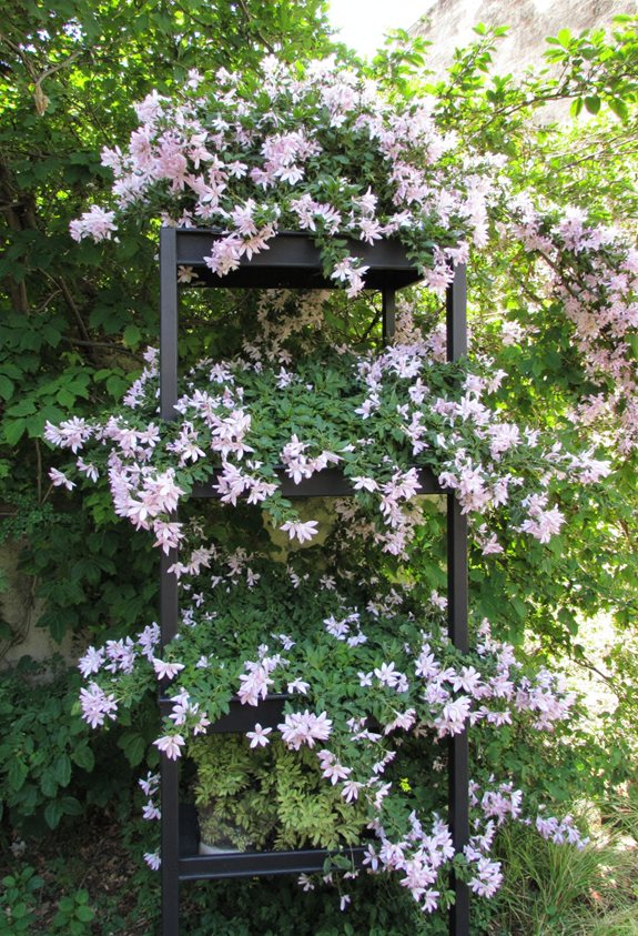 multi level trellis shelves
