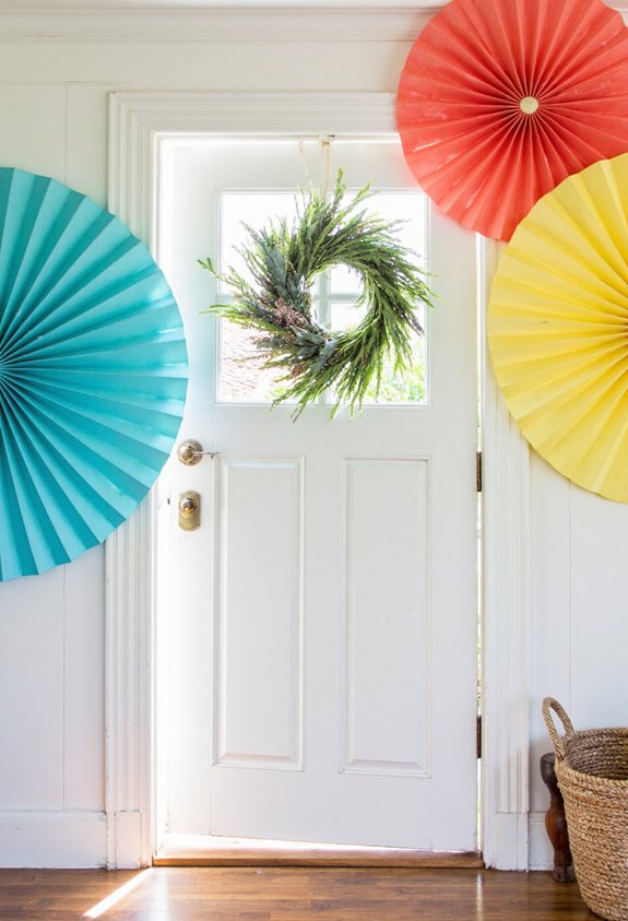 oversized paper fans showcase