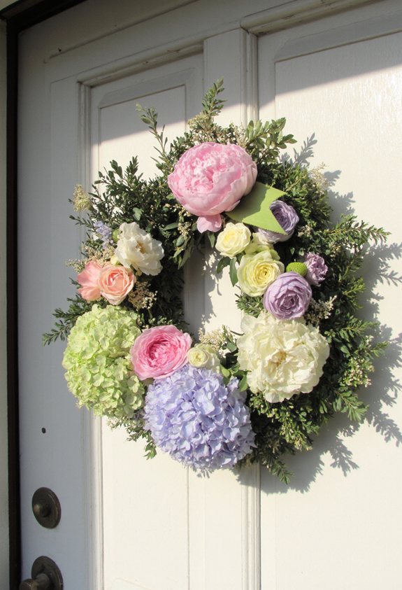 pastel summer grapevine wreath