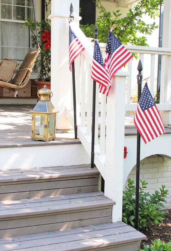 patriotic mini flag stakes