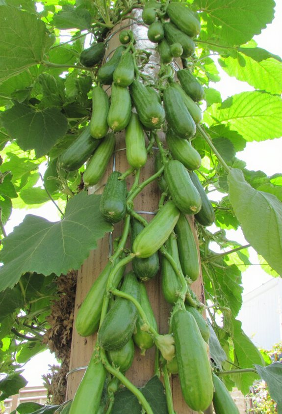 plastic bottle cucumber trellis