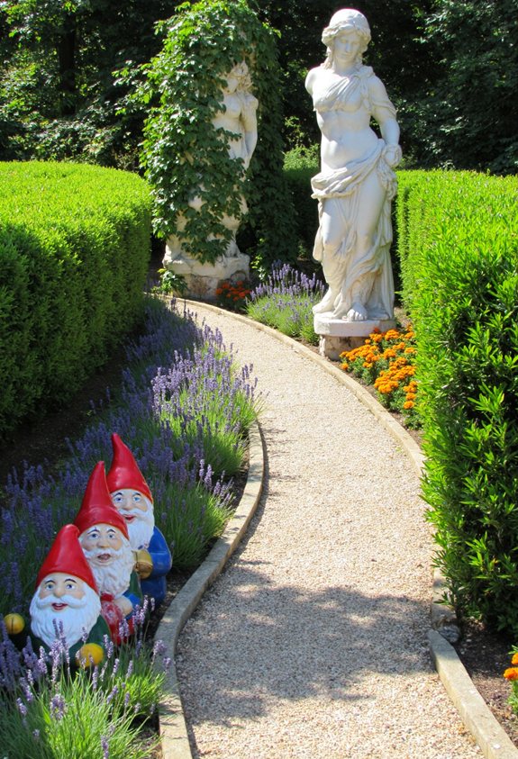 playful garden border guardians