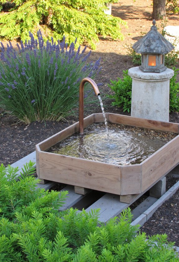 recycled pallet garden fountain