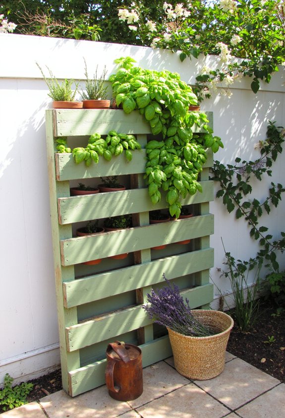 recycled pallet herb garden
