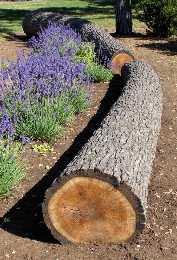rustic log border