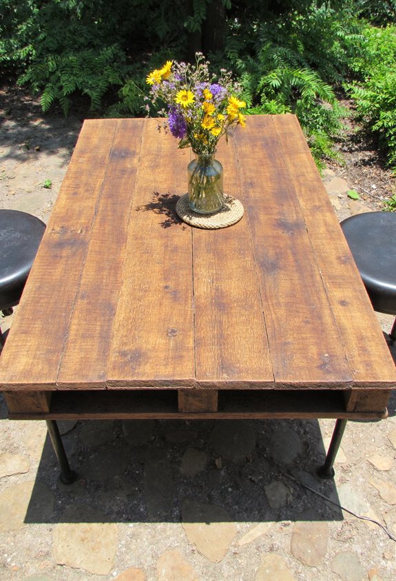 rustic pallet coffee table