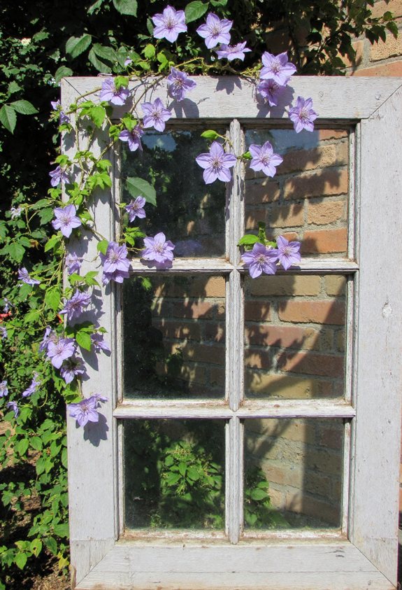 rustic window trellis