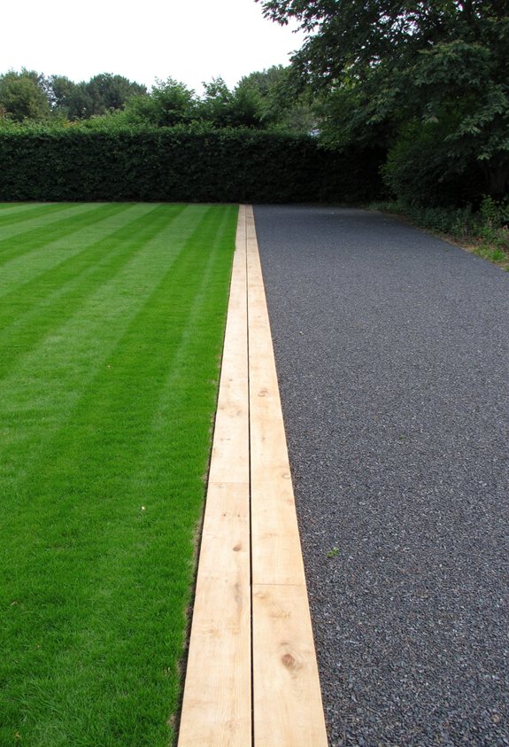 seamless timber gravel transition