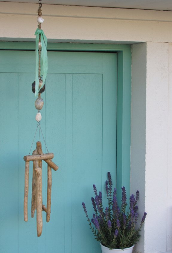 seashell driftwood wind chime