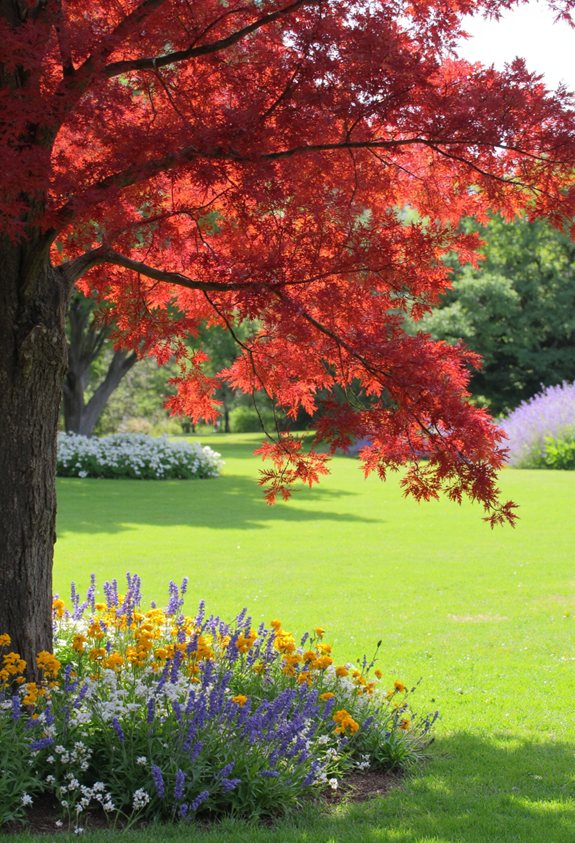serene meadow with maple