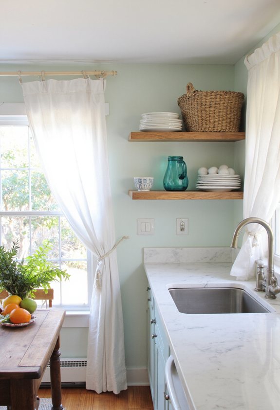 soft diffused kitchen light