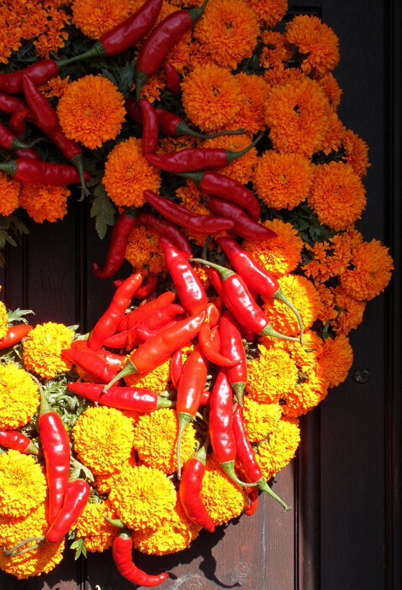 spicy chili marigold arrangement