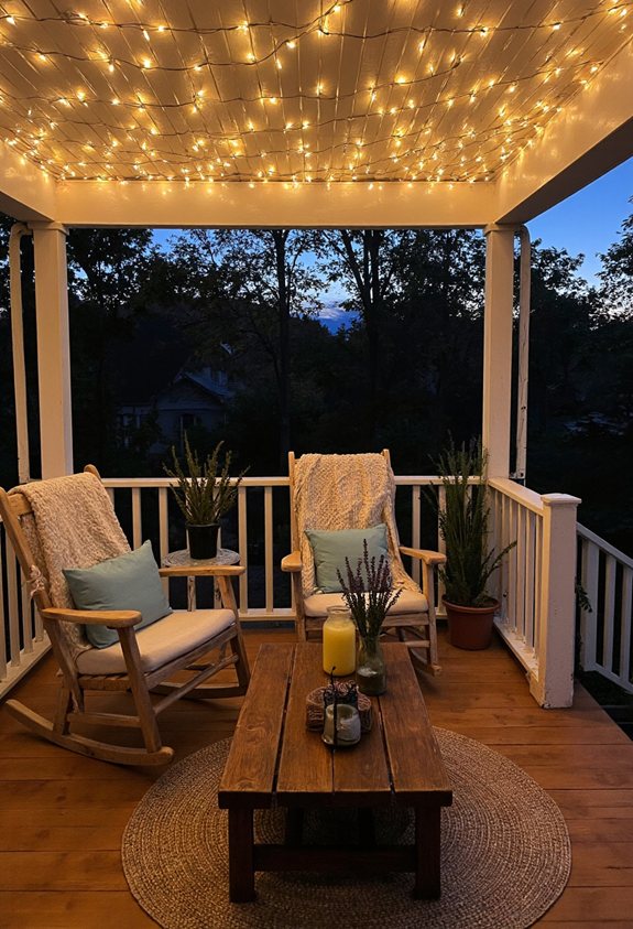 star lit string light canopy