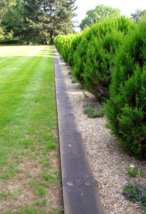 straight line pressure treated edging