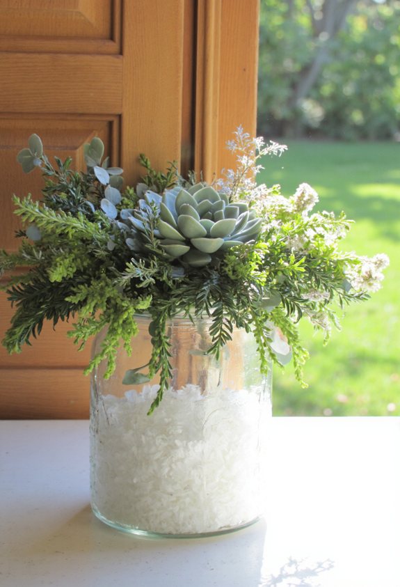 succulent jar door d cor