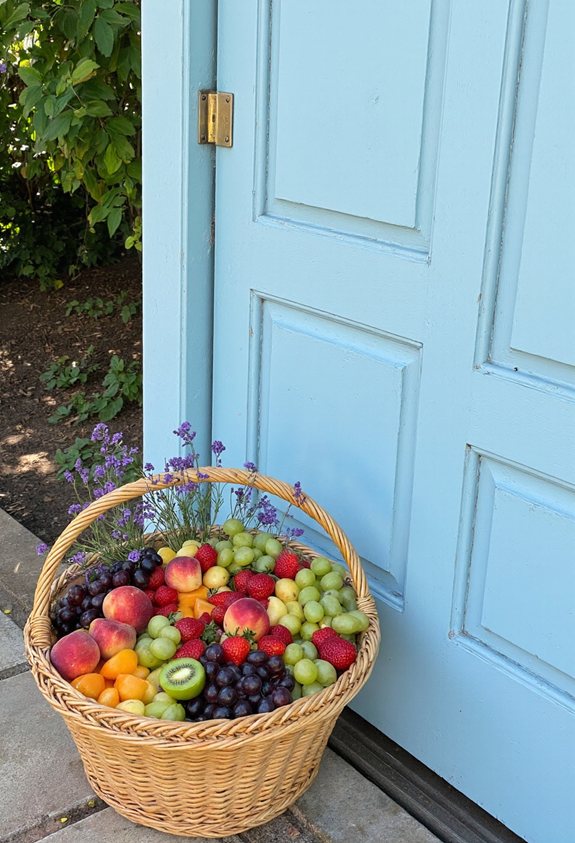 summer fruit basket display