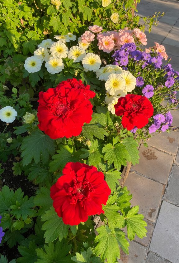 sun loving geranium patio