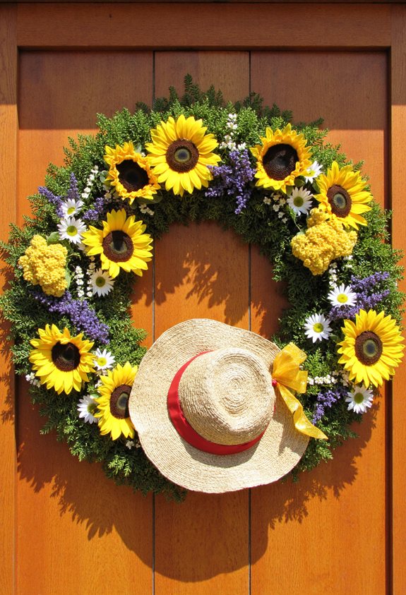 sunny flower hat wreath