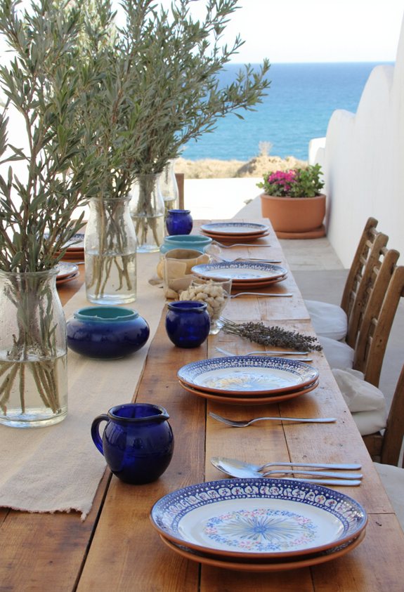 terracotta mediterranean outdoor dining