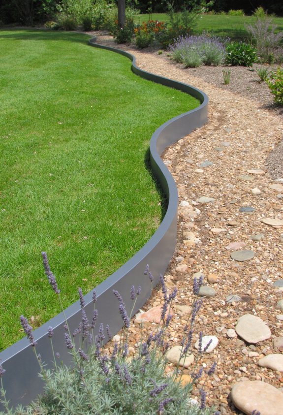 thin metal garden edging