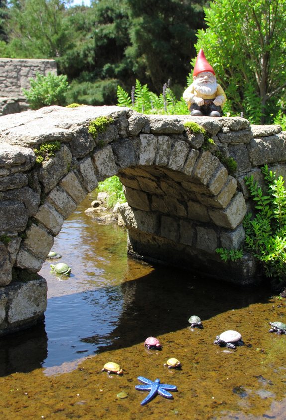 tiny stone garden arch