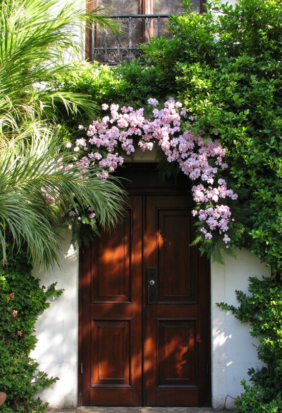 tropical palm orchid wreath