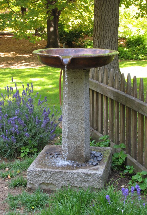 vintage bird bath fountain