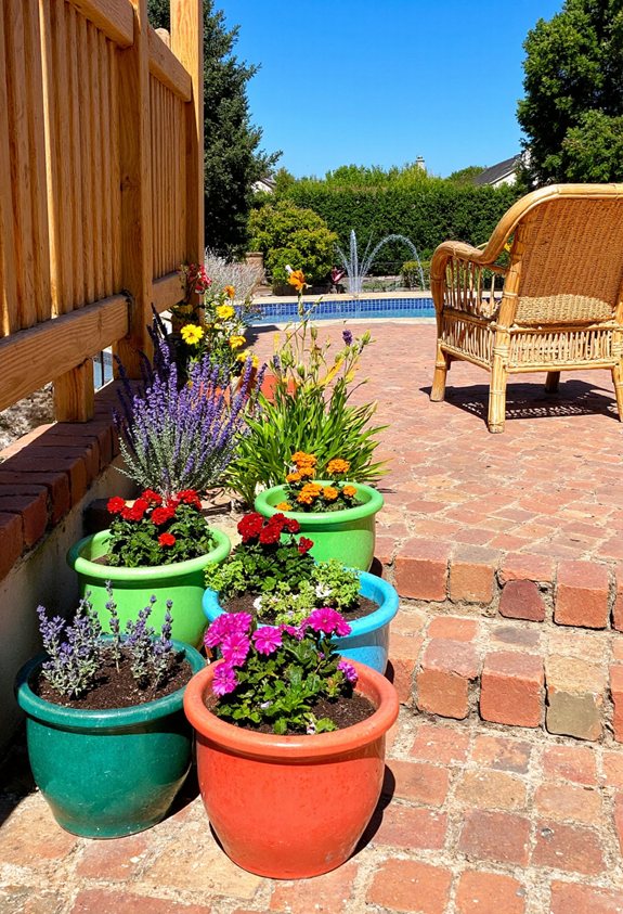 vivid glazed stoneware pots