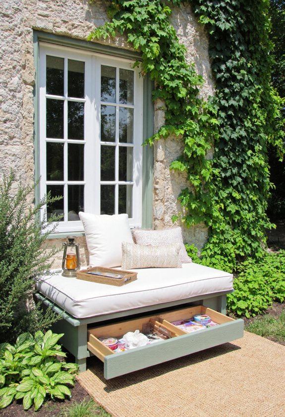 window box seat with storage