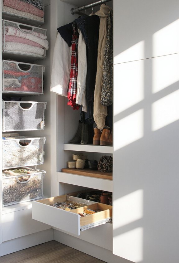 adjustable bin closet system