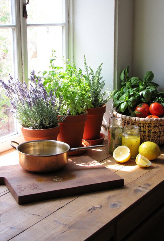 backyard herb infused cooking