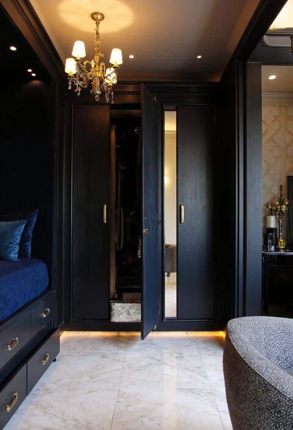 black hidden storage panels