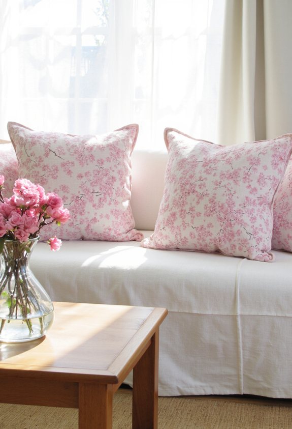 blossom printed pillow makeover