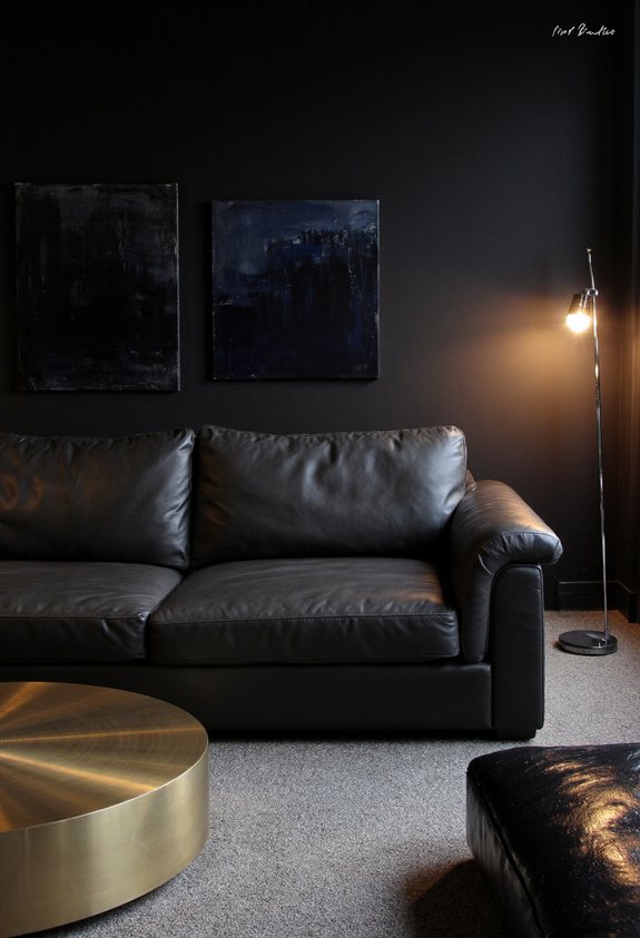 bold modern black leather