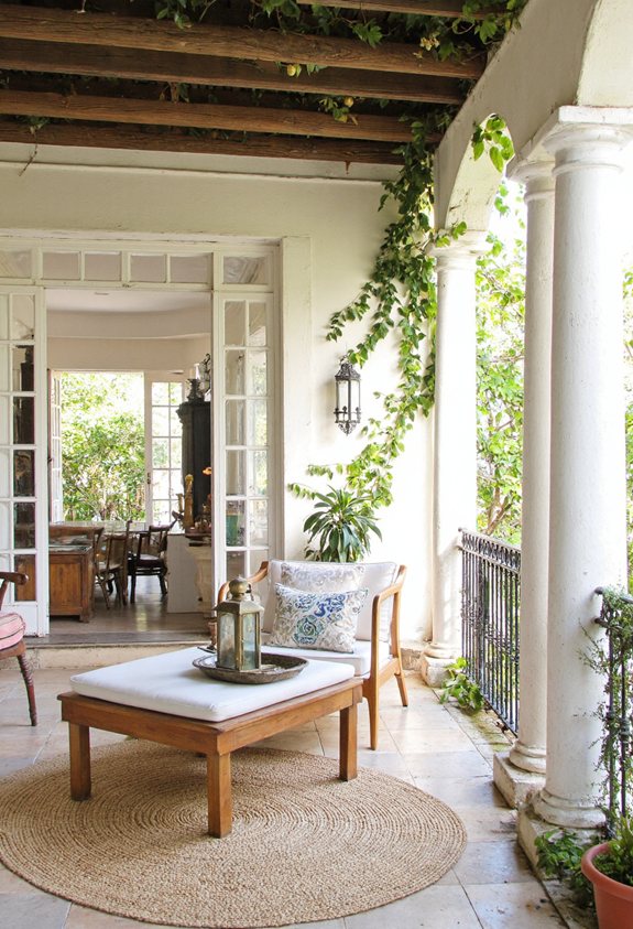 colonial chic outdoor living