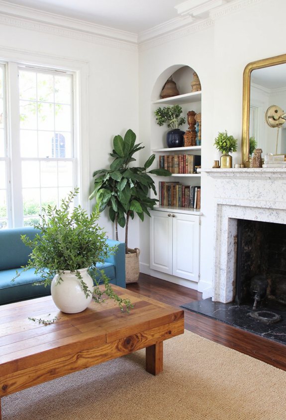colonial rooms with thriving plants