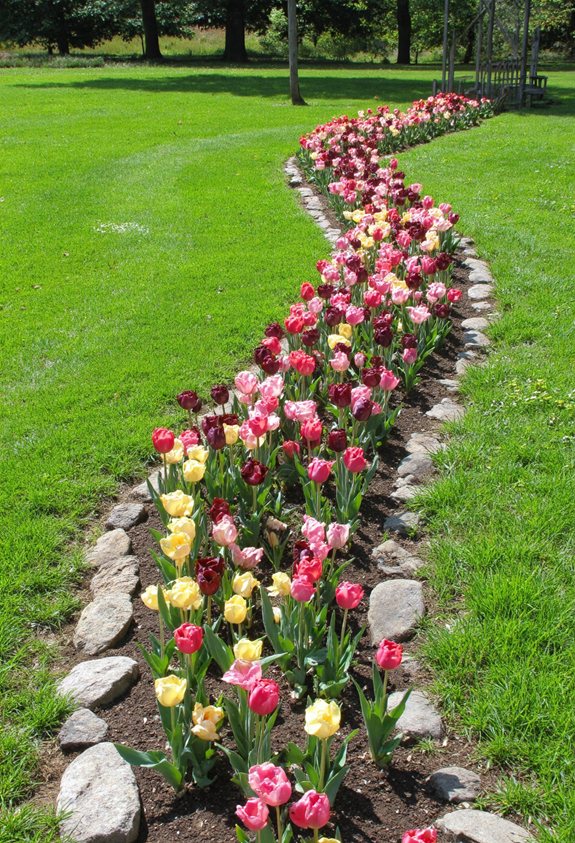 compact colorful border landscaping