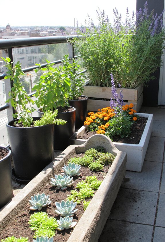 compact thriving balcony gardening