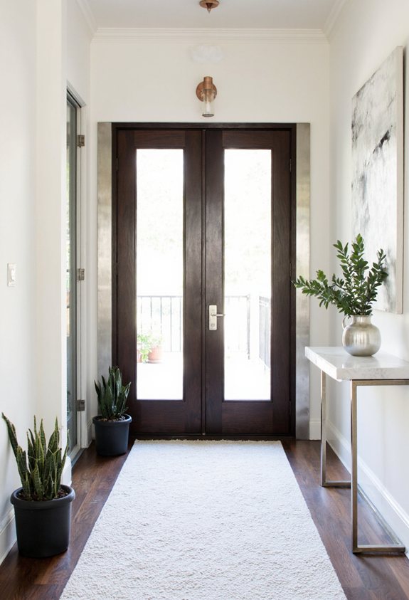coordinated decorative welcome mat